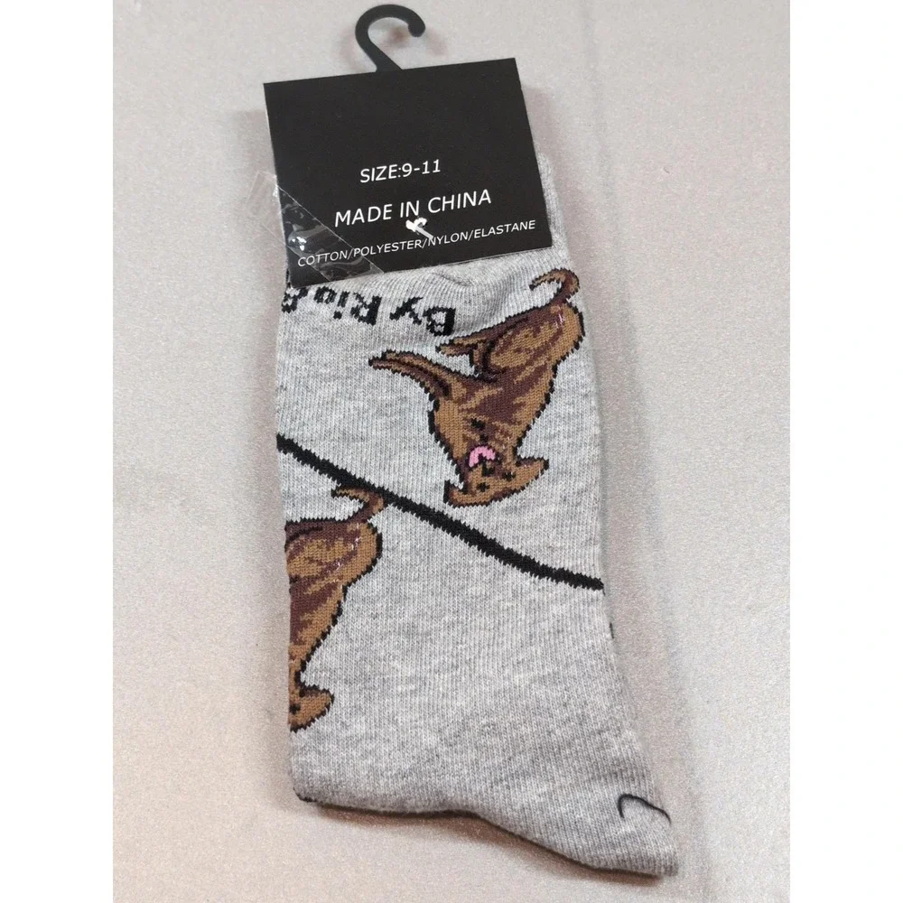 Rio & Pepe Monique's Sweet Dreams Dog Print Socks Gray Labrador Retriever 9-11